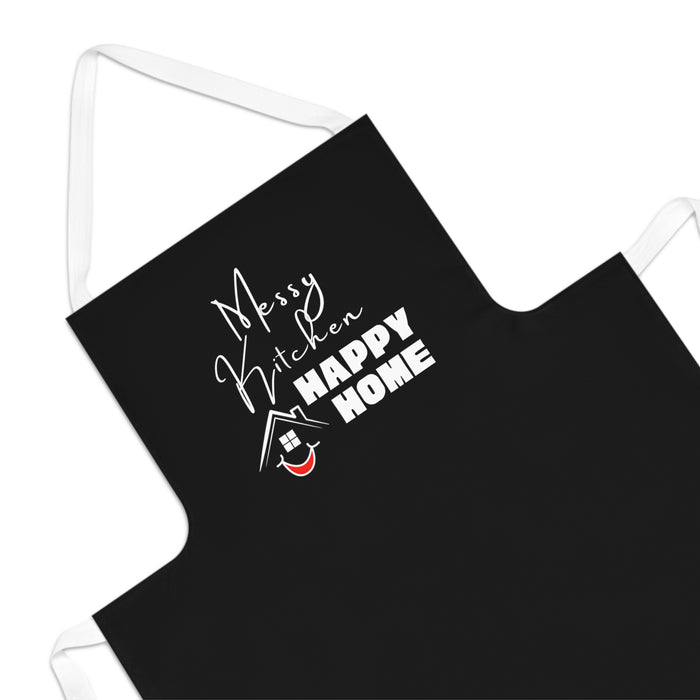 Messy Kitchen Happy Home -- Adult Apron (AOP)