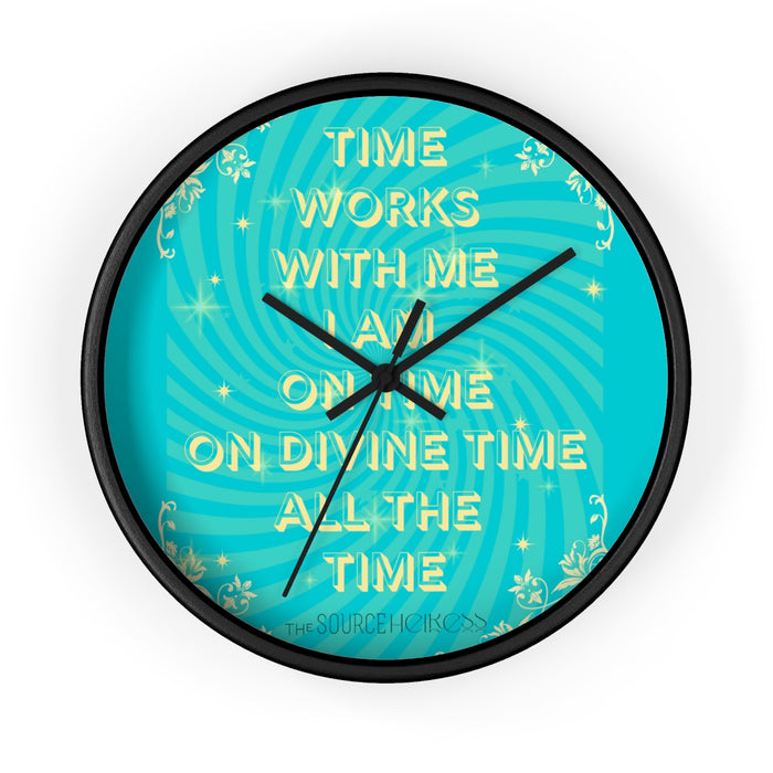 Time Works With Me Wall clock