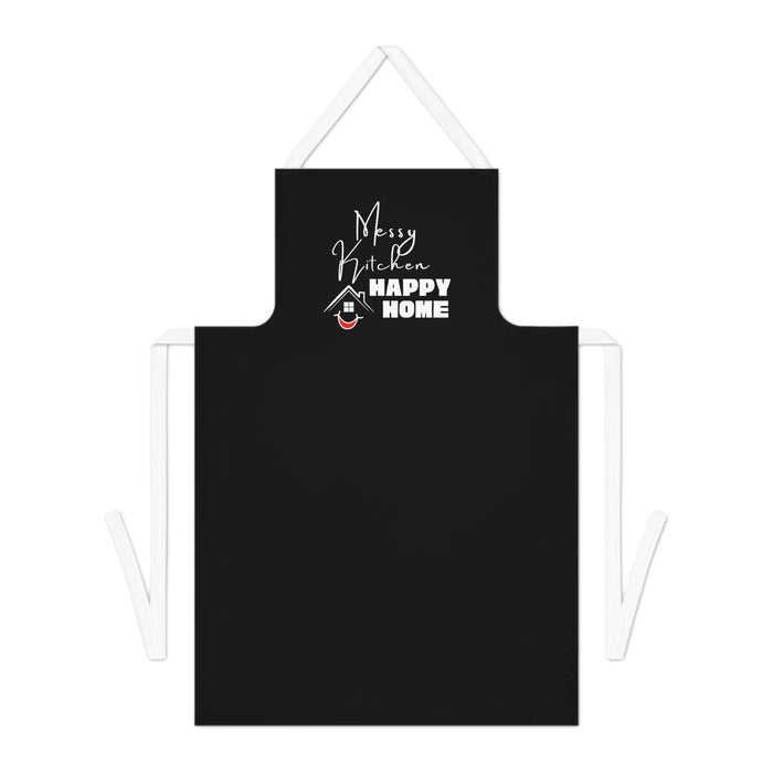 Messy Kitchen Happy Home -- Adult Apron (AOP)