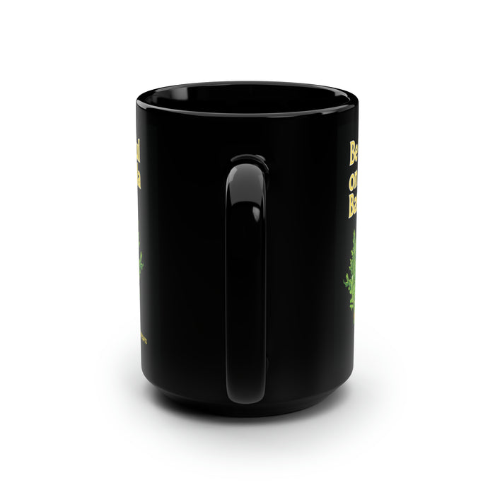 Be Grateful on Arugula Basis -- Black Mug, 15oz