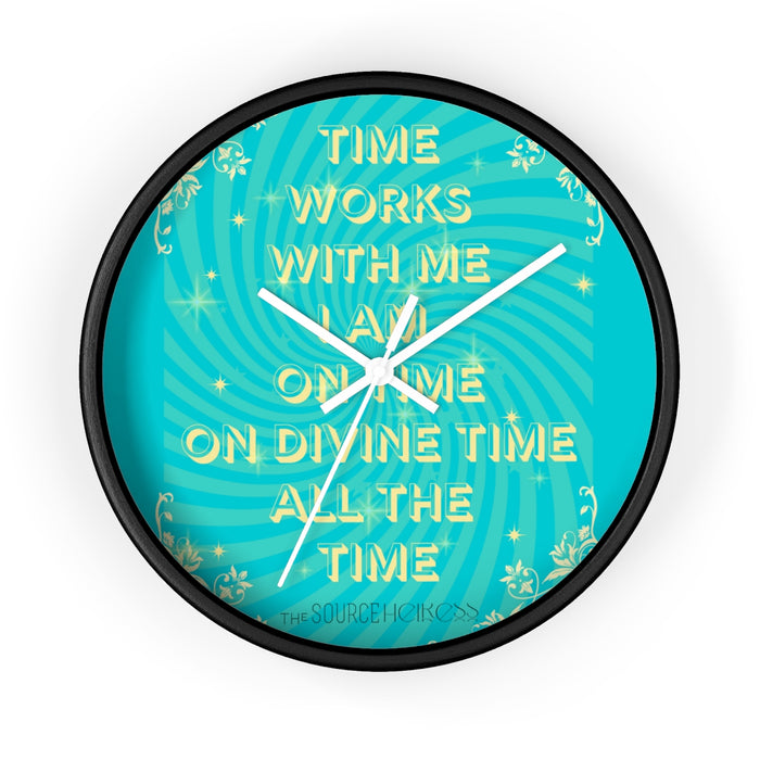 Time Works With Me Wall clock