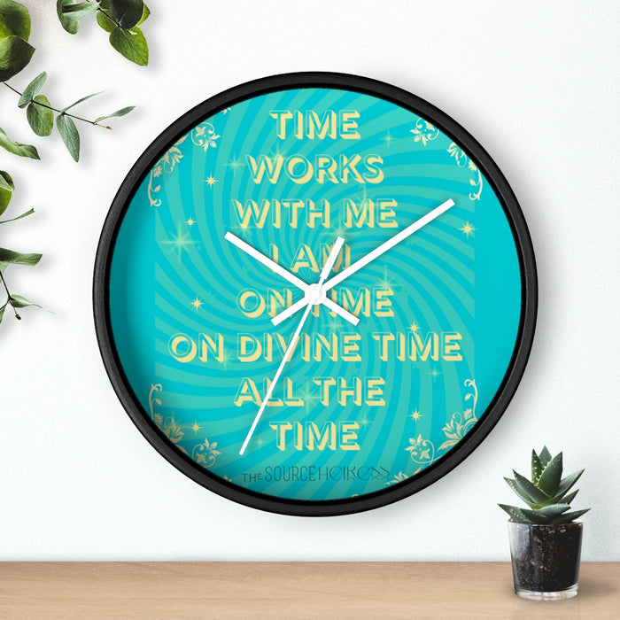 Time Works With Me Wall clock