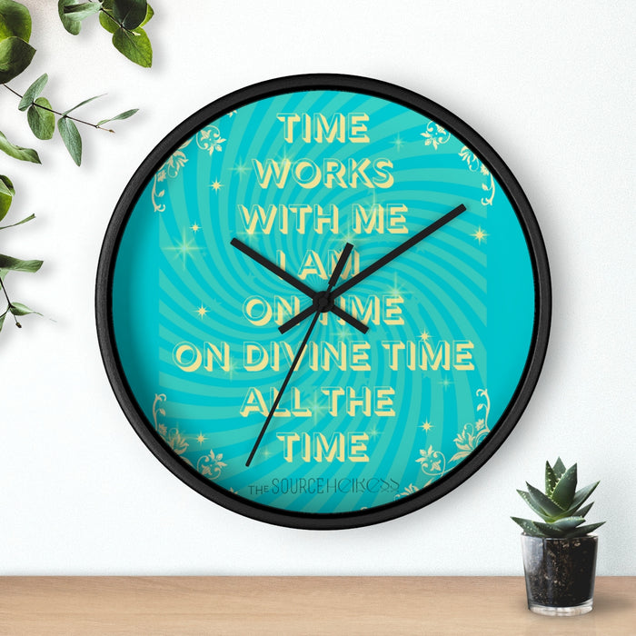 Time Works With Me Wall clock